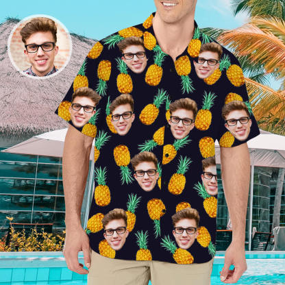 Personalisierte Hawaii-Hemd Mit Gesicht Individuelles Shirt Geschenk Für Freund Ehemann