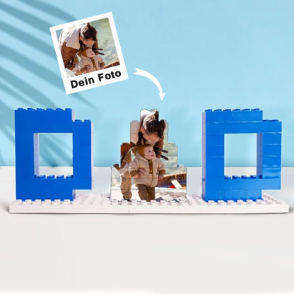 Personalisierbares Foto-Baustein-Puzzle für Papy Geschenke zum Vatertag