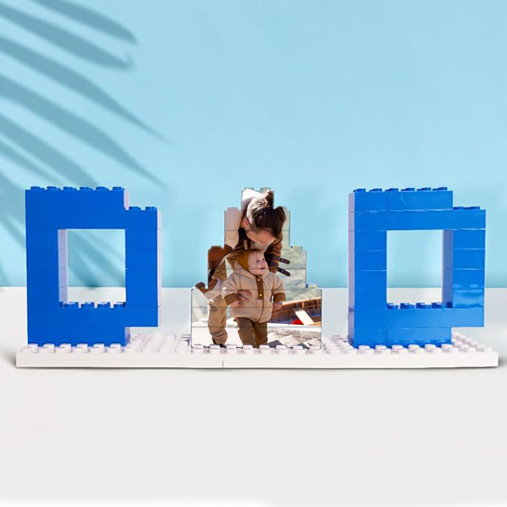 Personalisierbares Foto-Baustein-Puzzle für Papy Geschenke zum Vaterta