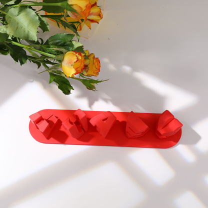 Maßgefertigte Doppelnamen-Illusions-Love 3D Gedruckte Personalisierte Wendeschrift Namensschild Beidseitig Anpassbare Wörterplatte