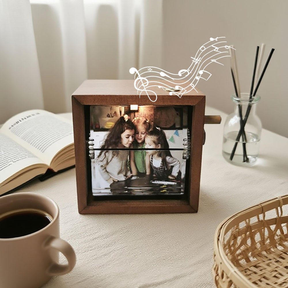 Personalisierte Musik Flipbook Lampe Mit Gravur Animationswürfel Nachtlicht Jahrestagsgeschenk