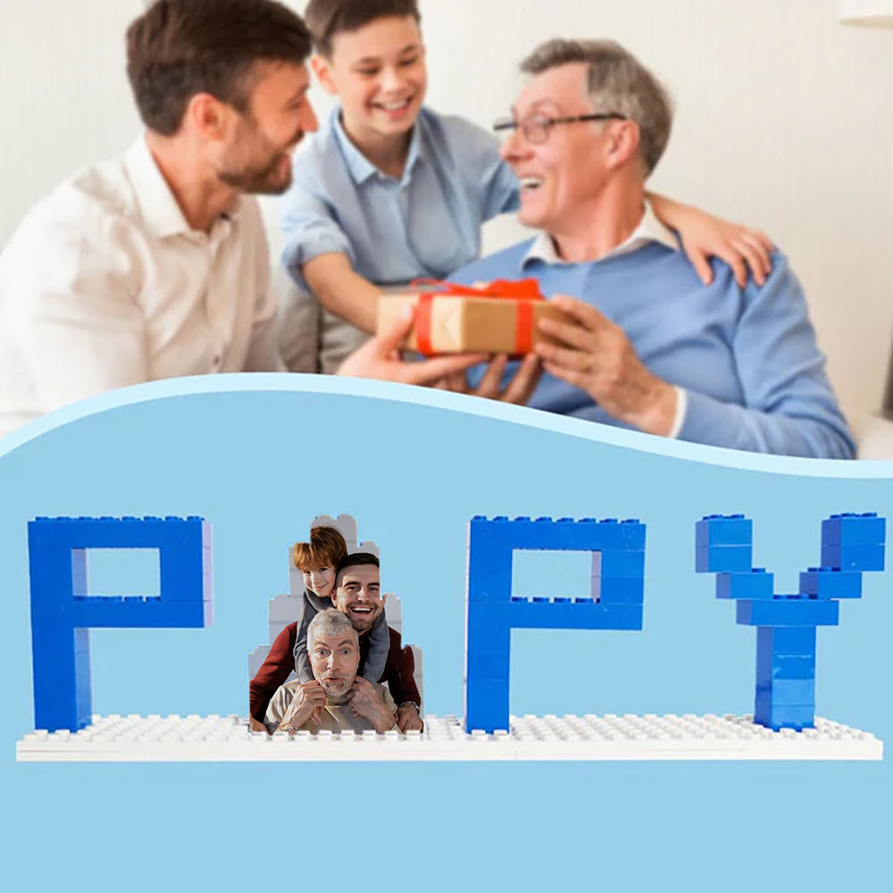 Personalisierbares Foto Baustein Puzzle für Papa Geschenke zum Vatertag