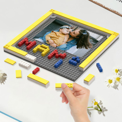 Personalisierbares Foto Baustein Puzzle Custom Baustein Familiengeschenke Für Mama Und Papa