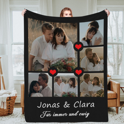 Personalisierte Fotodecke Mit Collage Und Text Muttertagsgeschenk Erinnerungsstück Mit Foto