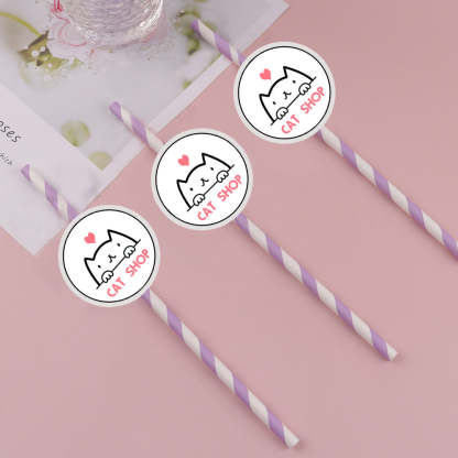 Personalisierte Trinkhalme Mit Logo Individuelle Firmenhalme Für Markenwerbung Und Events