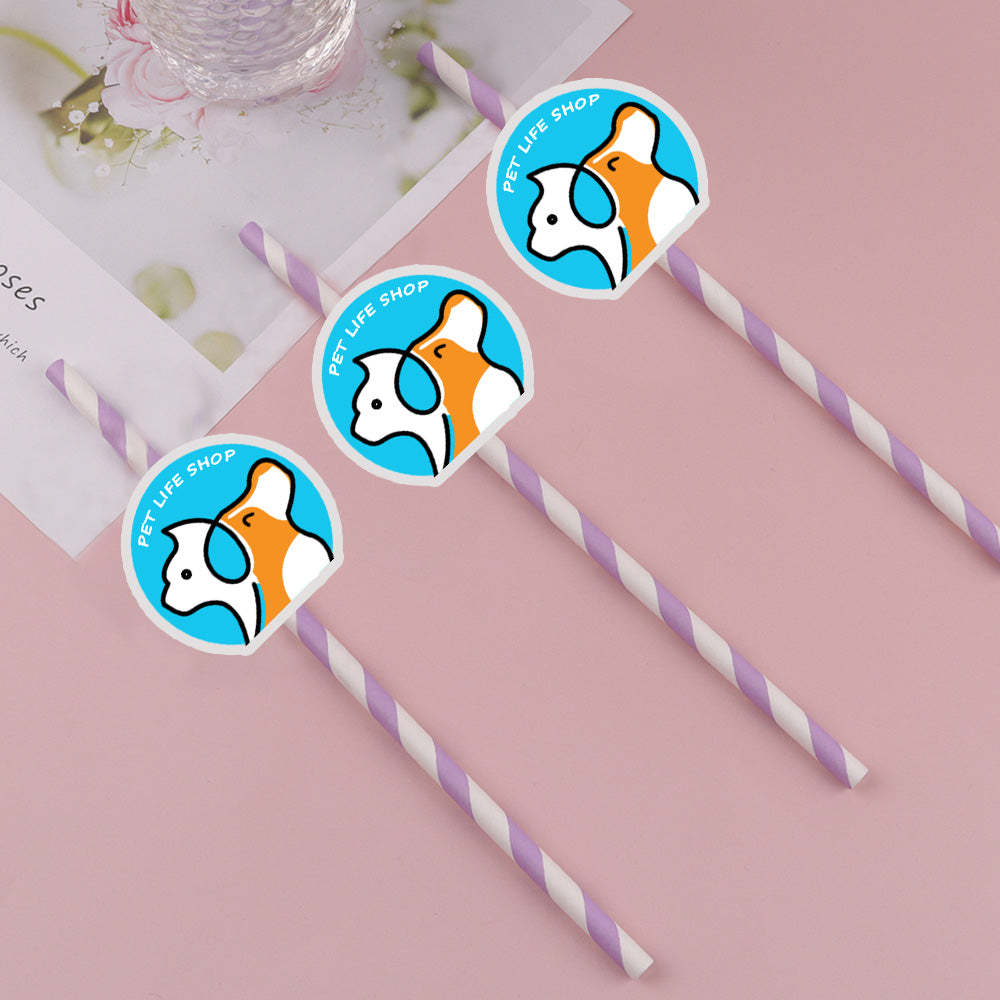 Personalisierte Trinkhalme Mit Logo Individuelle Firmenhalme Für Markenwerbung Und Events