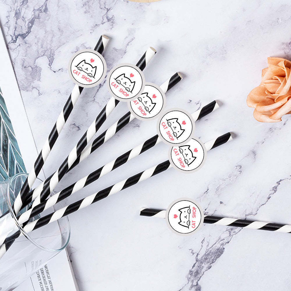 Personalisierte Trinkhalme Mit Logo Individuelle Firmenhalme Für Markenwerbung Und Events