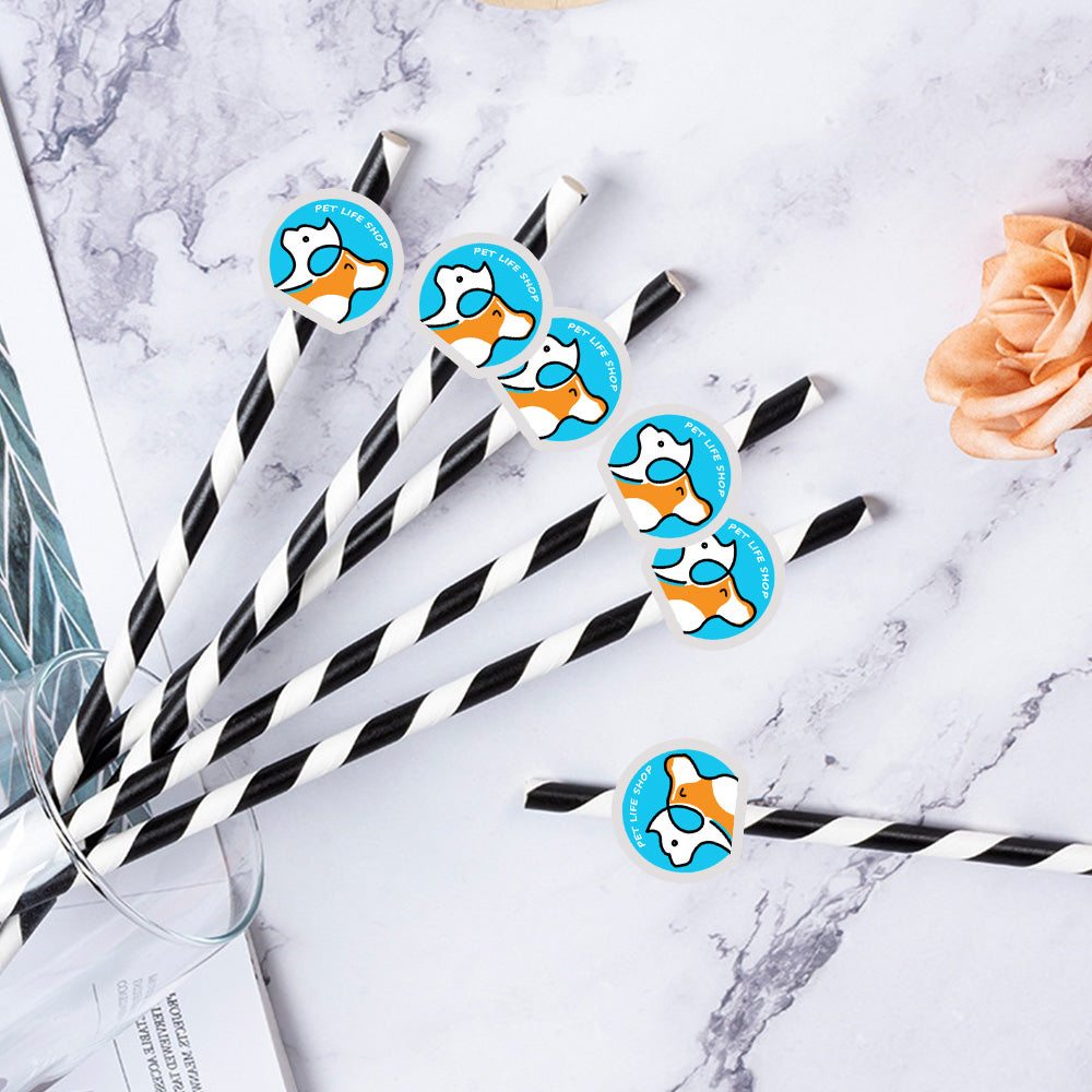 Personalisierte Trinkhalme Mit Logo Individuelle Firmenhalme Für Markenwerbung Und Events