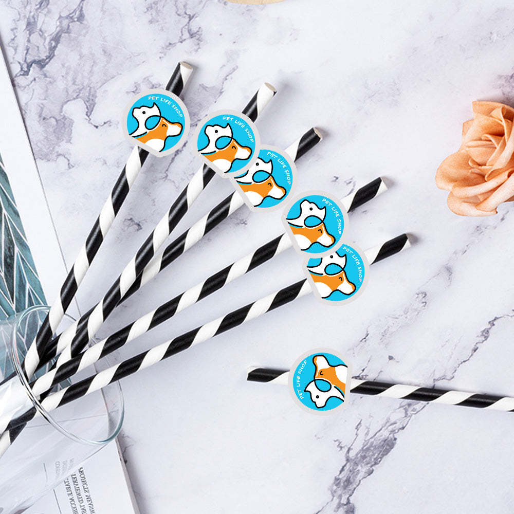 Personalisierte Trinkhalme Mit Logo Individuelle Firmenhalme Für Markenwerbung Und Events