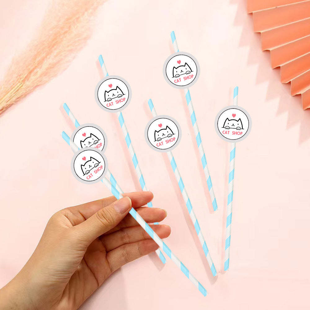 Personalisierte Trinkhalme Mit Logo Individuelle Firmenhalme Für Markenwerbung Und Events