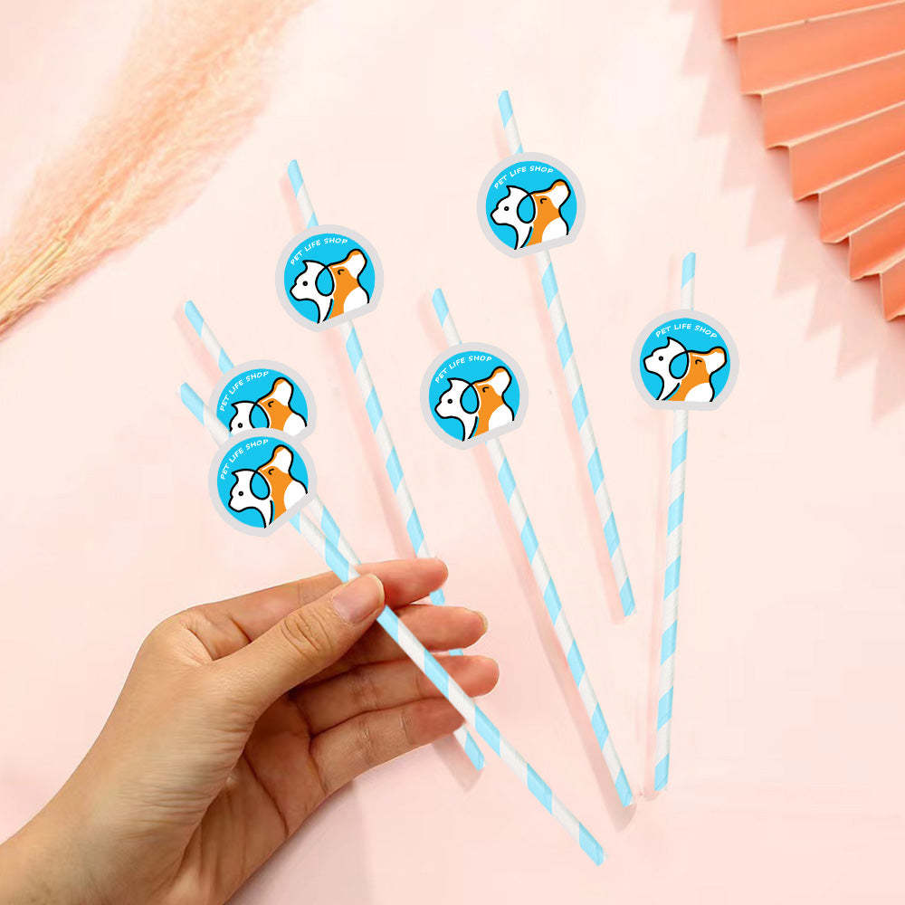 Personalisierte Trinkhalme Mit Logo Individuelle Firmenhalme Für Markenwerbung Und Events