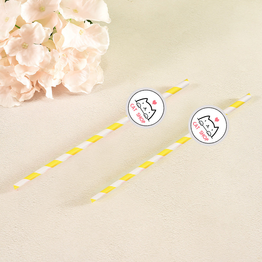 Personalisierte Trinkhalme Mit Logo Individuelle Firmenhalme Für Markenwerbung Und Events