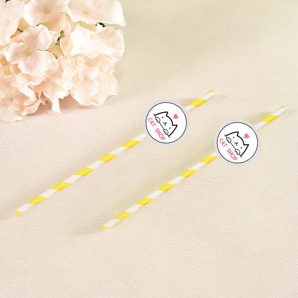 Personalisierte Trinkhalme Mit Logo Individuelle Firmenhalme Für Markenwerbung Und Events