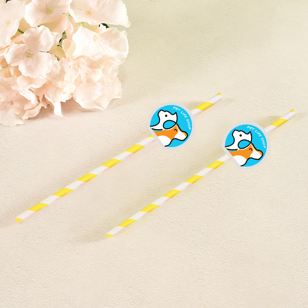 Personalisierte Trinkhalme Mit Logo Individuelle Firmenhalme Für Markenwerbung Und Events