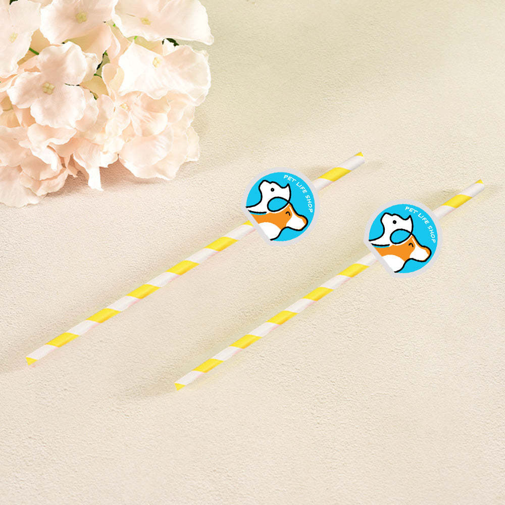 Personalisierte Trinkhalme Mit Logo Individuelle Firmenhalme Für Markenwerbung Und Events