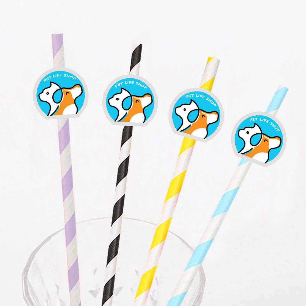 Personalisierte Trinkhalme Mit Logo Individuelle Firmenhalme Für Markenwerbung Und Events