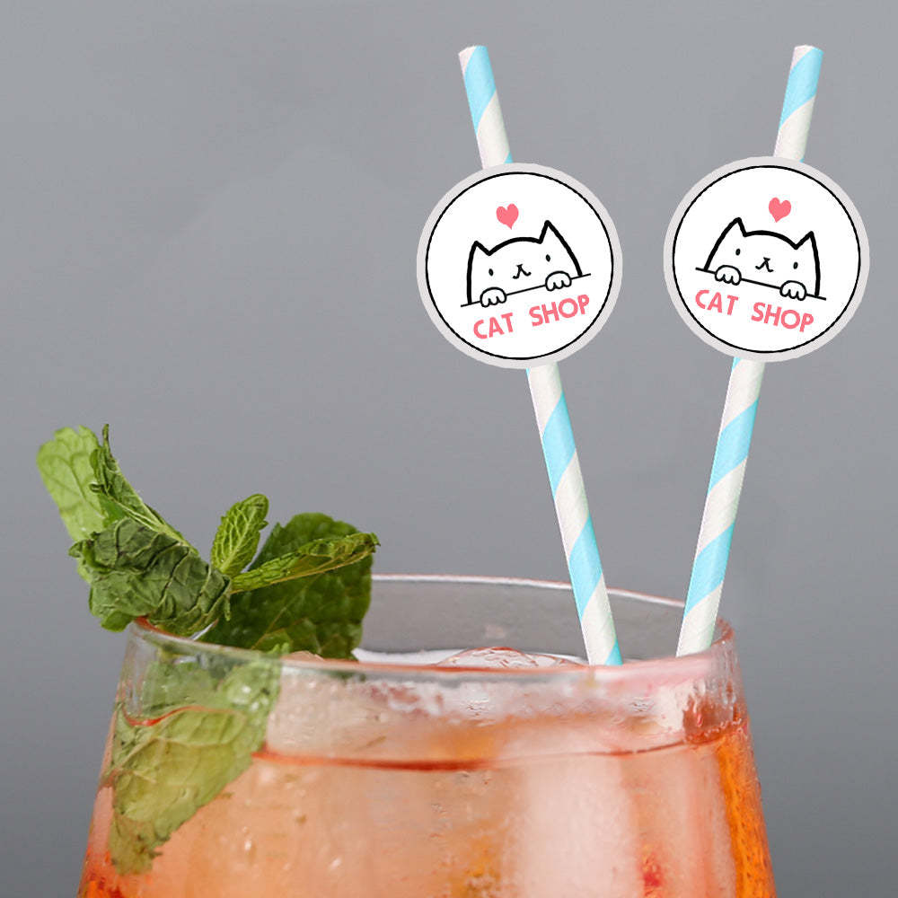 Personalisierte Trinkhalme Mit Logo Individuelle Firmenhalme Für Markenwerbung Und Events