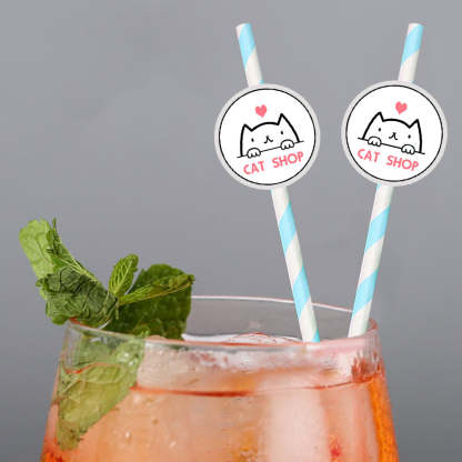 Personalisierte Trinkhalme Mit Logo Individuelle Firmenhalme Für Markenwerbung Und Events