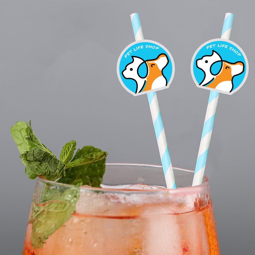 Personalisierte Trinkhalme Mit Logo Individuelle Firmenhalme Für Markenwerbung Und Events