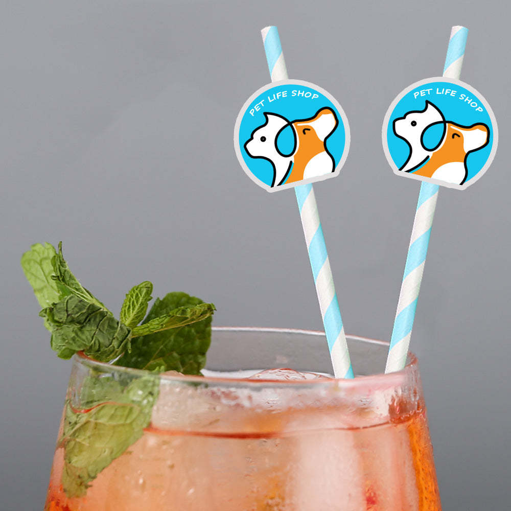 Personalisierte Trinkhalme Mit Logo Individuelle Firmenhalme Für Markenwerbung Und Events