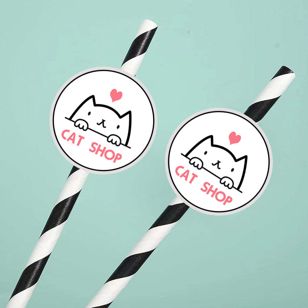 Personalisierte Trinkhalme Mit Logo Individuelle Firmenhalme Für Markenwerbung Und Events