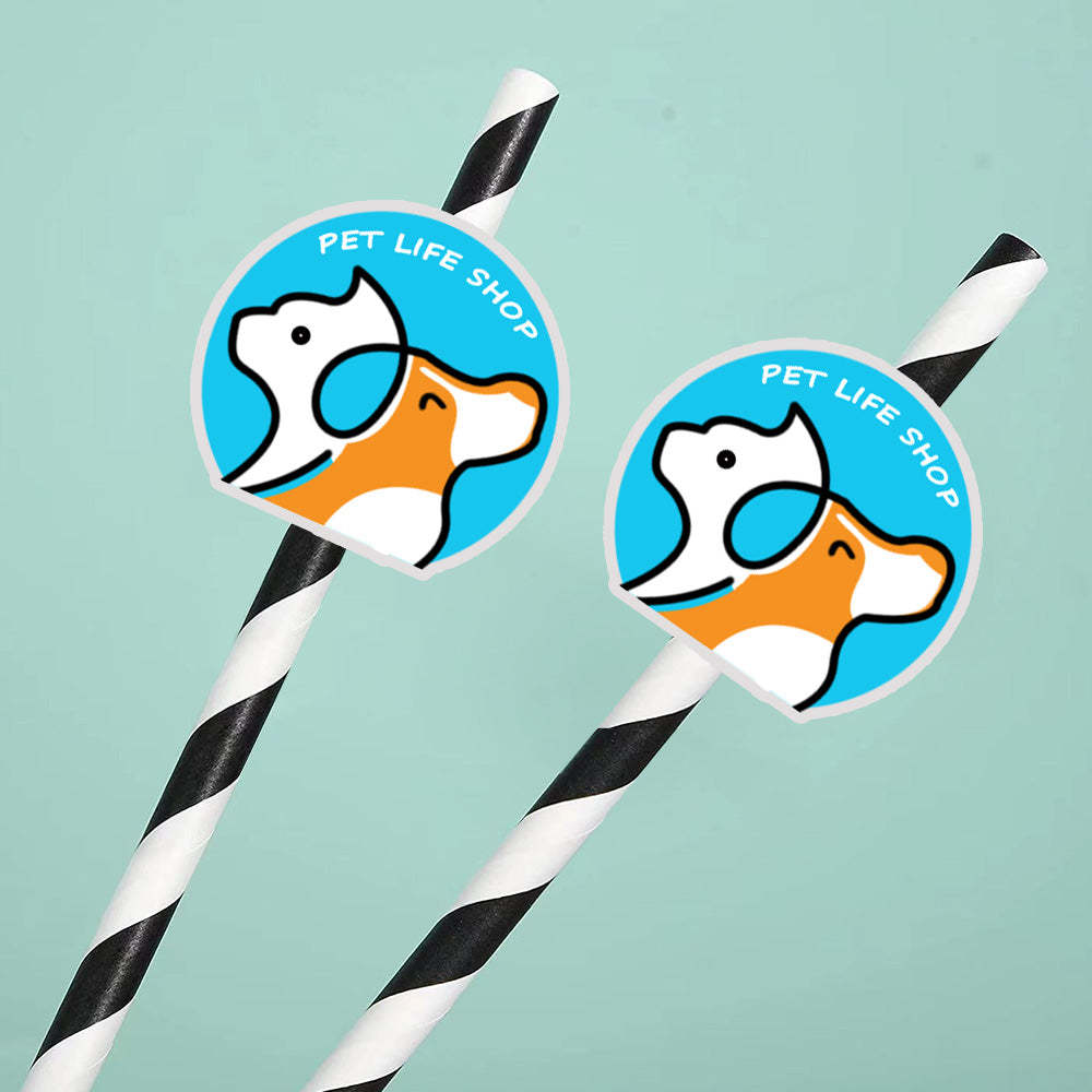 Personalisierte Trinkhalme Mit Logo Individuelle Firmenhalme Für Markenwerbung Und Events