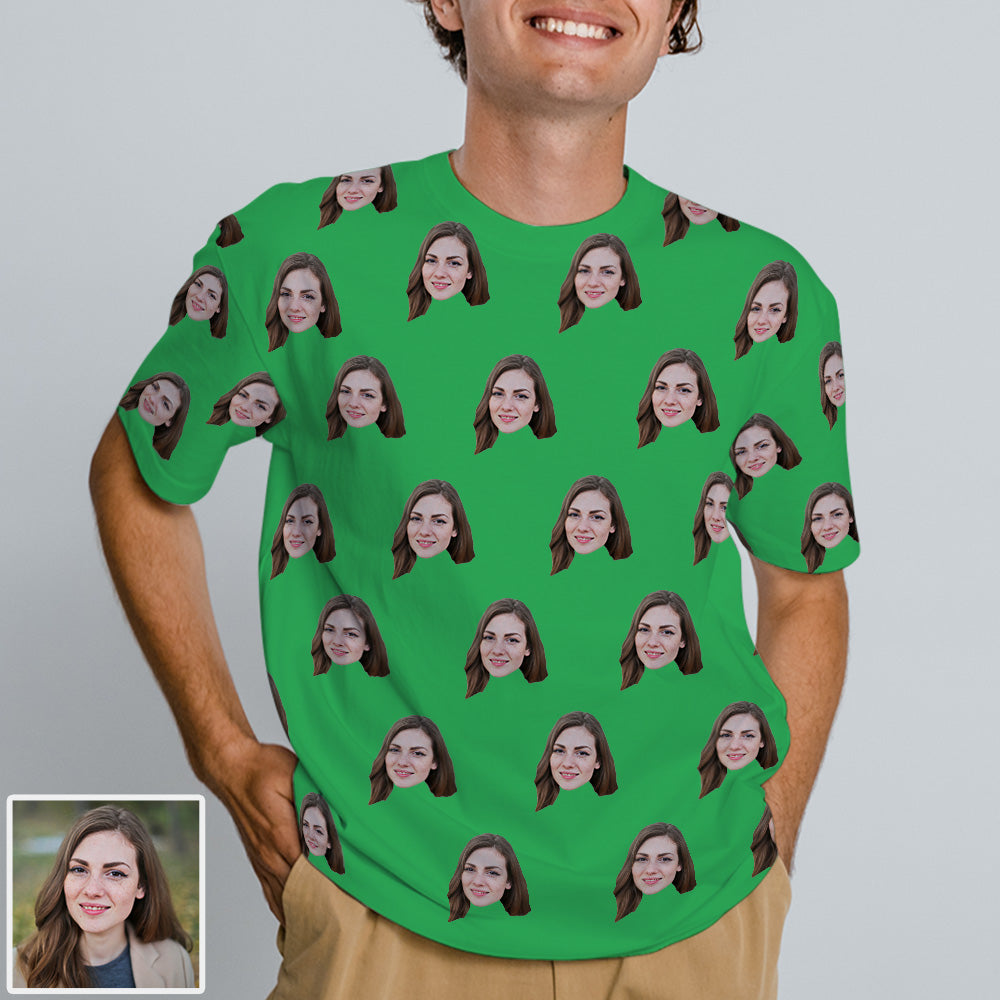 Personalisierte Gesicht T-Shirt Custom Gesicht Foto Kurzarm Shirt Foto