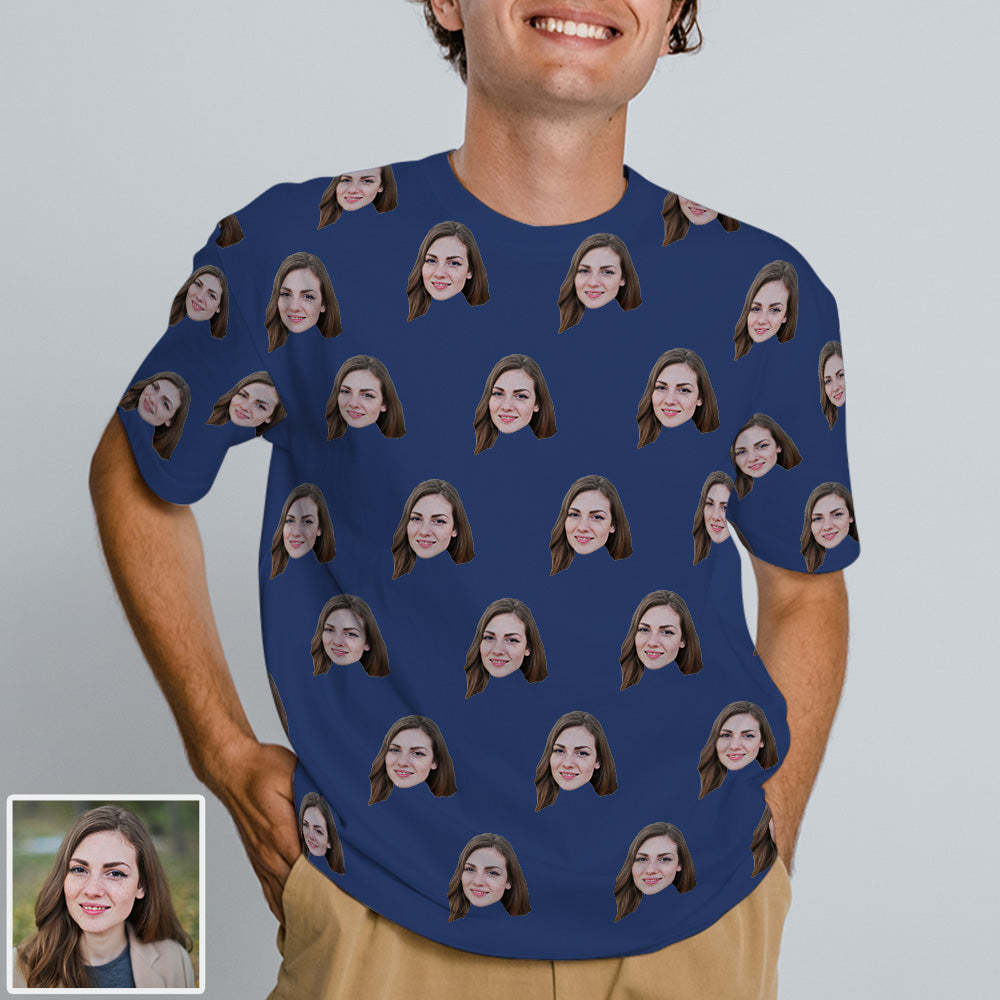 Personalisierte Gesicht T-Shirt Custom Gesicht Foto Kurzarm Shirt Foto Aufdruck auf T-Shirt