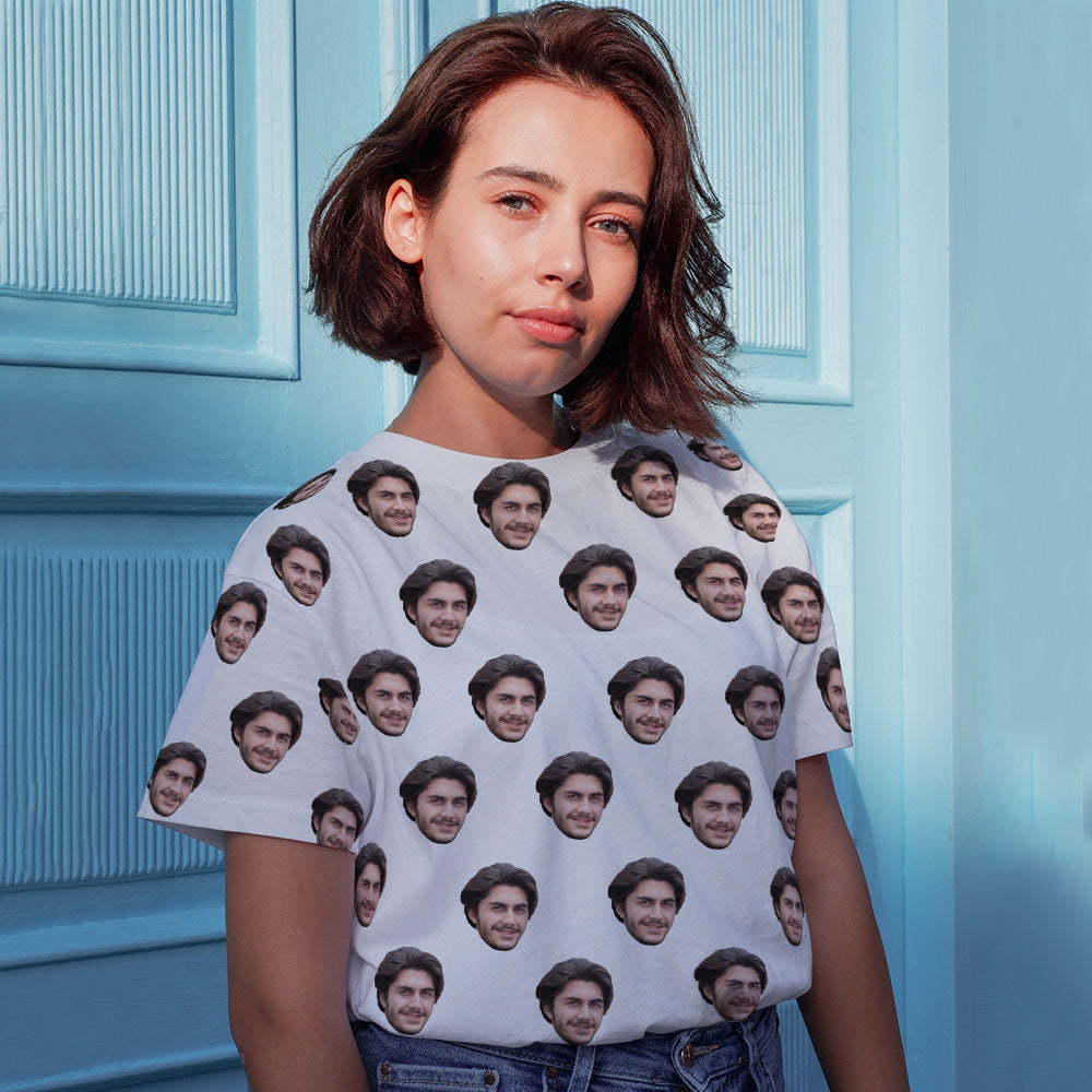 Personalisierte Gesicht T-Shirt Custom Gesicht Foto Kurzarm Shirt Foto