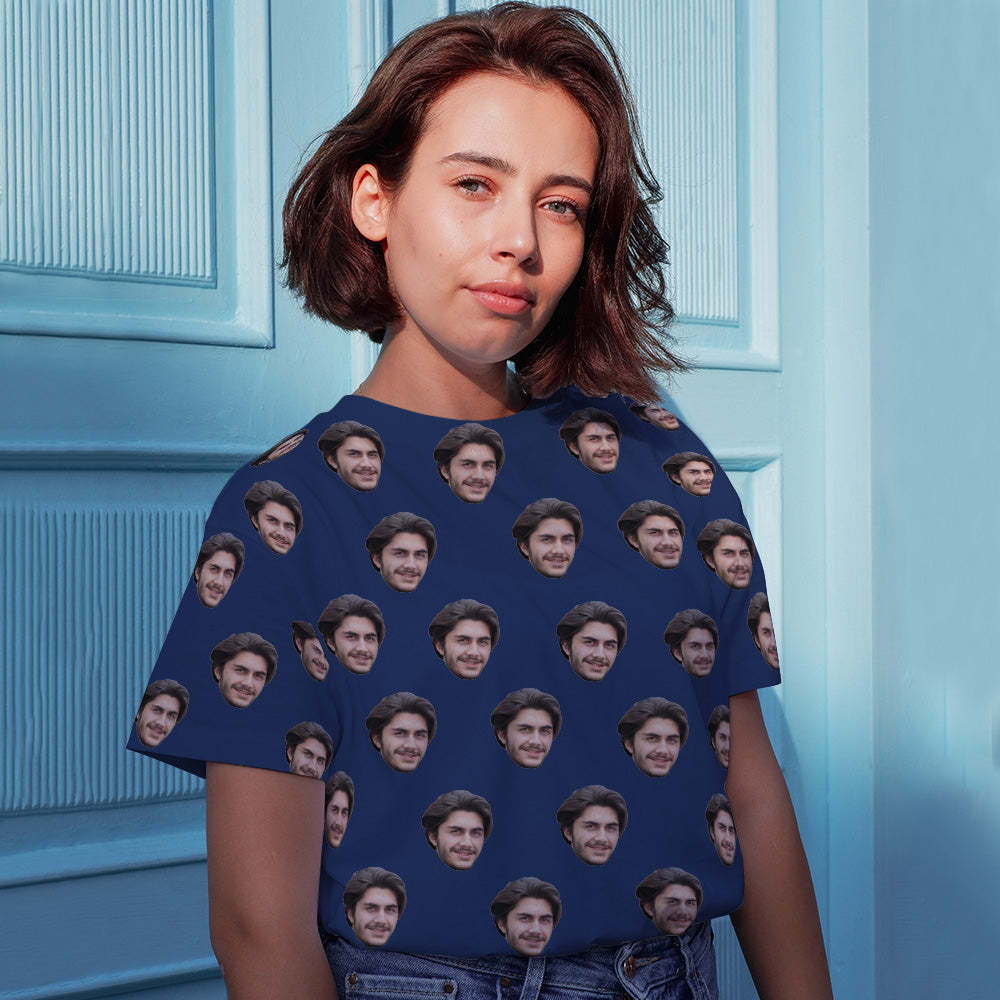 Personalisierte Gesicht T-Shirt Custom Gesicht Foto Kurzarm Shirt Foto Aufdruck auf T-Shirt