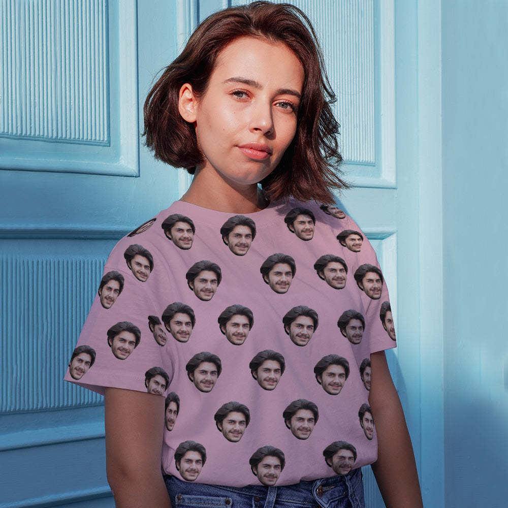Personalisierte Gesicht T-Shirt Custom Gesicht Foto Kurzarm Shirt Foto Aufdruck auf T-Shirt