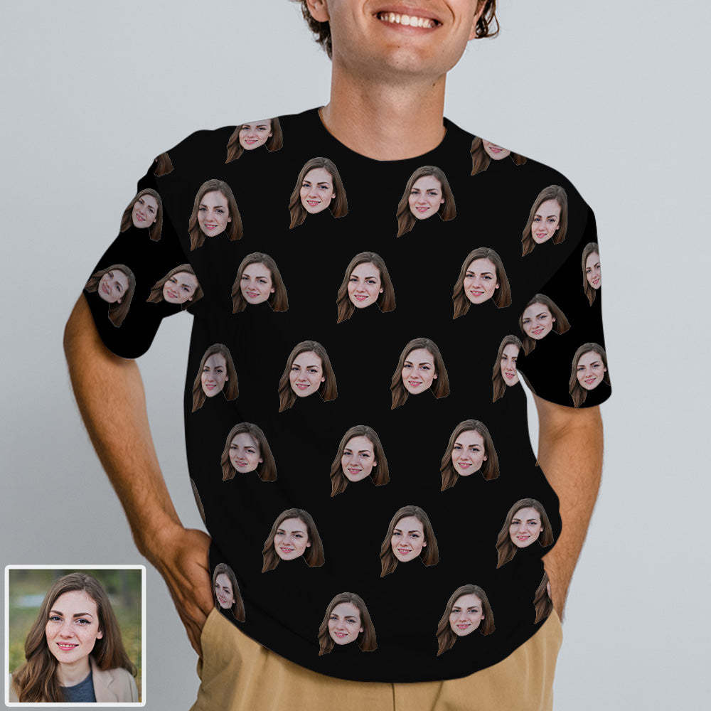 Personalisierte Gesicht T-Shirt Custom Gesicht Foto Kurzarm Shirt Foto Aufdruck auf T-Shirt