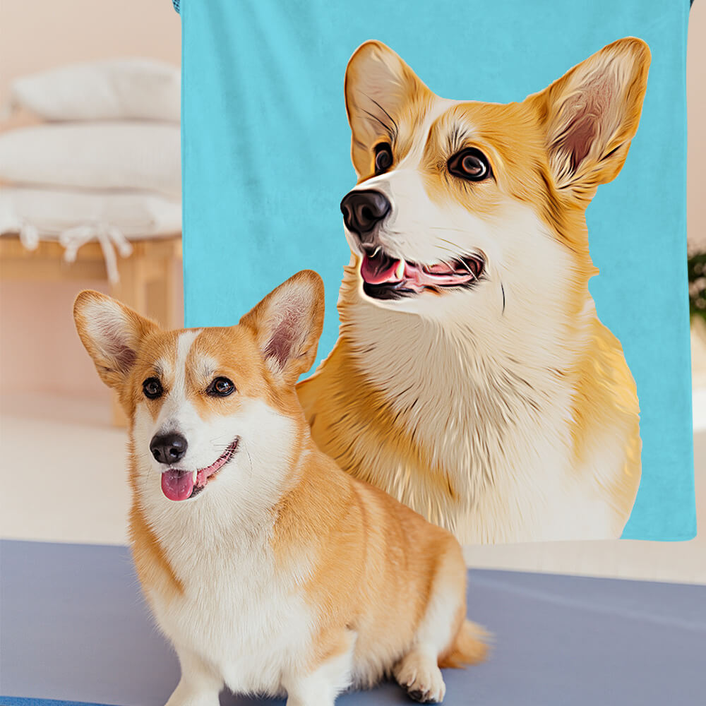 Personalisierte Fotodecke mit Foto Katze Hund Kuscheldecke Flauschige Decke mit eigenem Bild