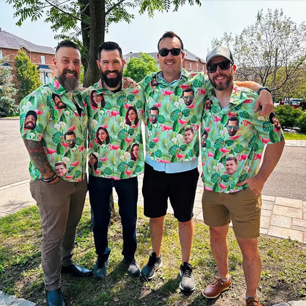 Personalisierte Hawaii-Hemd Mit Gesicht Individuelles Shirt Geschenk Für Freund Ehemann