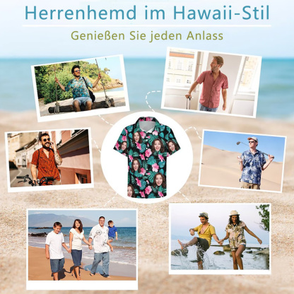 Personalisierte Hawaii-Hemd Mit Gesicht Individuelles Shirt Geschenk Für Freund Ehemann