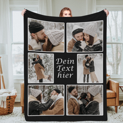 Personalisierte Fotodecke Mit Collage Und Text Gedenkdecke Weihnachten Geschenk Für Hochzeitspaar
