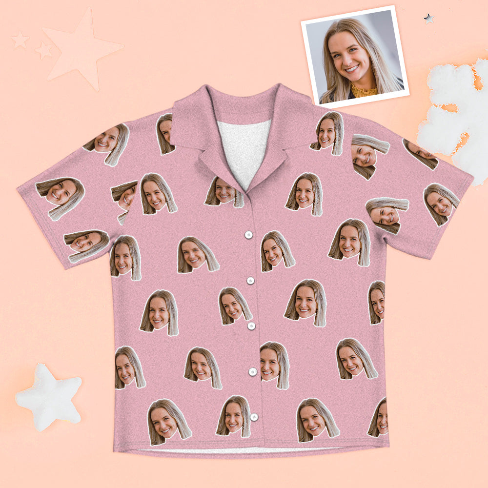 Gesicht Kurzarm Pyjamas Personalisierte Foto Pyjamas