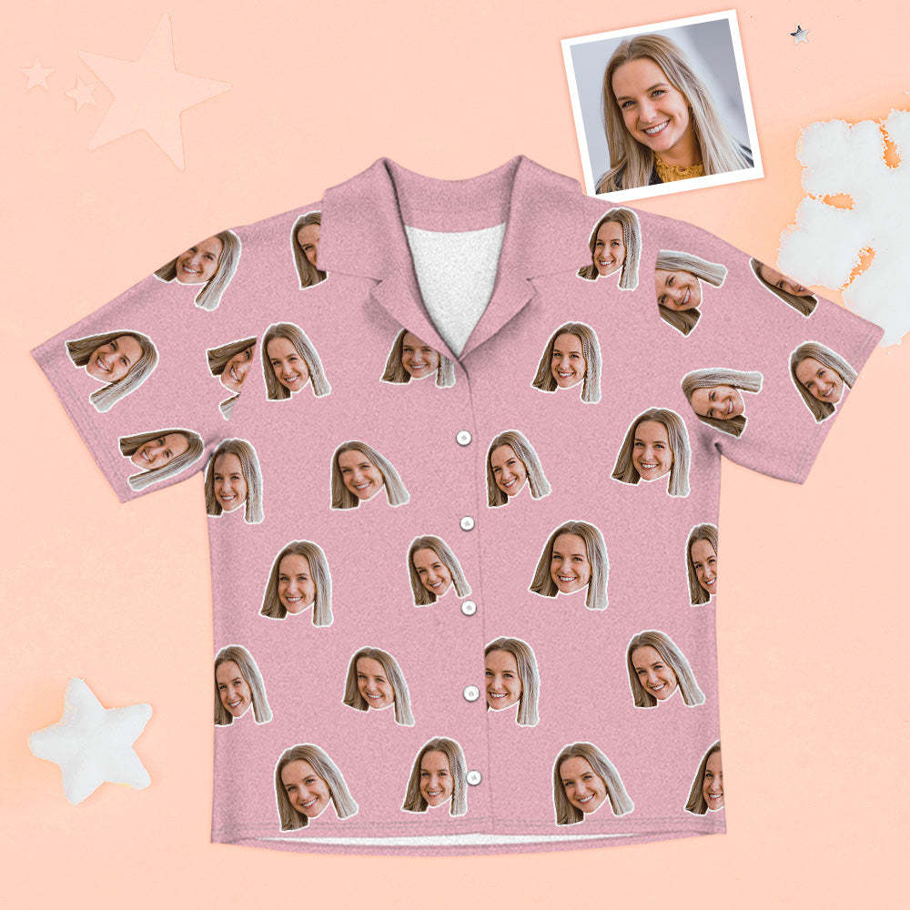 Gesicht Kurzarm Pyjamas Personalisierte Foto Pyjamas