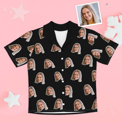 Gesicht Kurzarm Pyjamas Personalisierte Foto Pyjamas