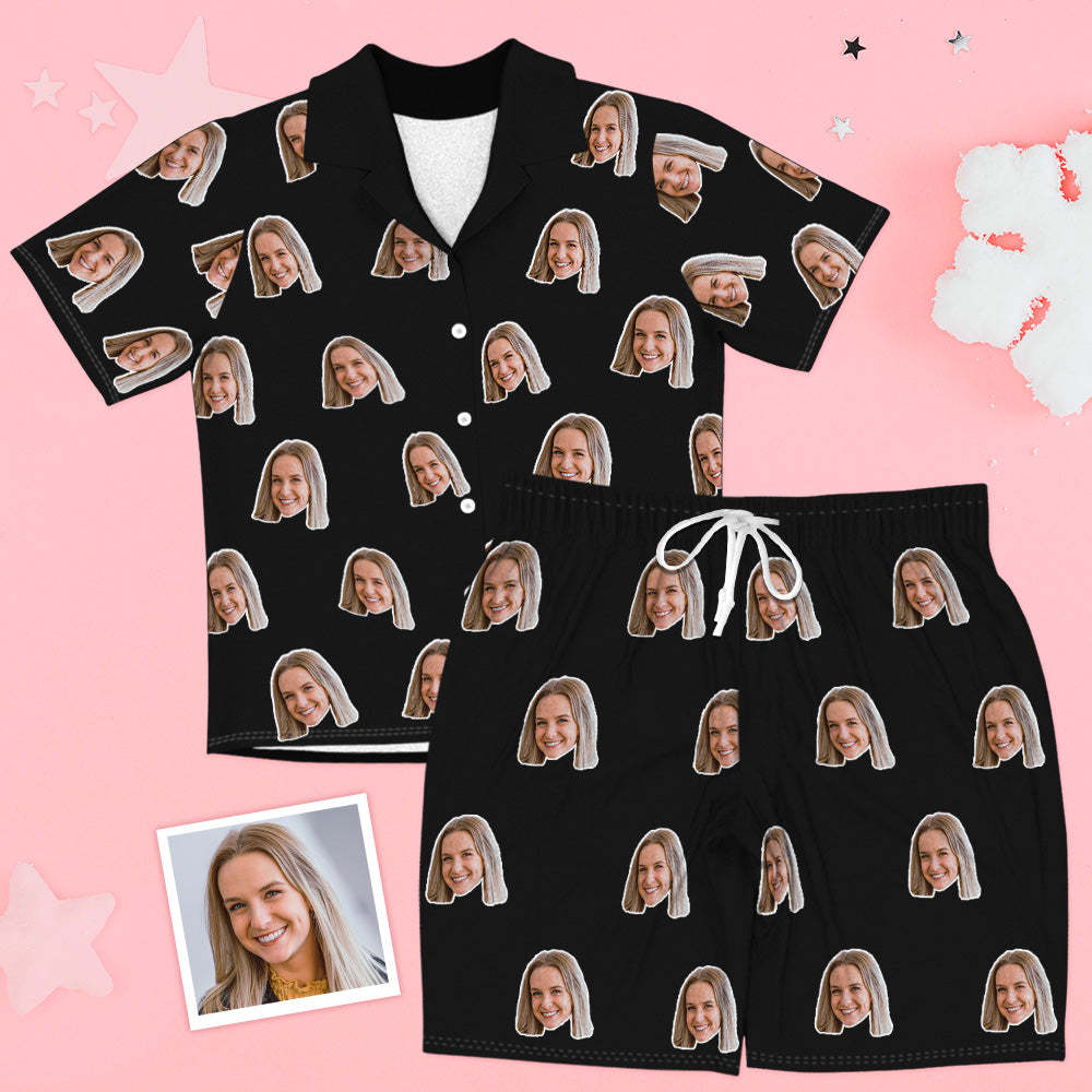 Gesicht Kurzarm Pyjamas Personalisierte Foto Pyjamas
