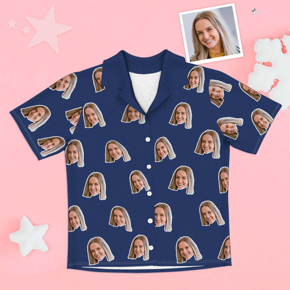 Gesicht Kurzarm Pyjamas Personalisierte Foto Pyjamas