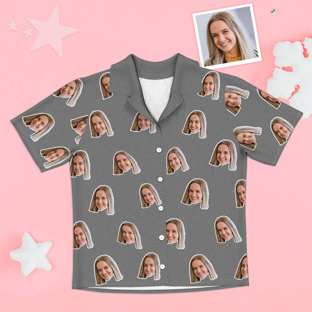 Gesicht Kurzarm Pyjamas Personalisierte Foto Pyjamas