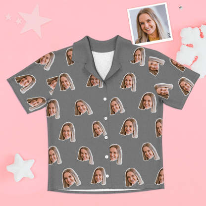 Gesicht Kurzarm Pyjamas Personalisierte Foto Pyjamas