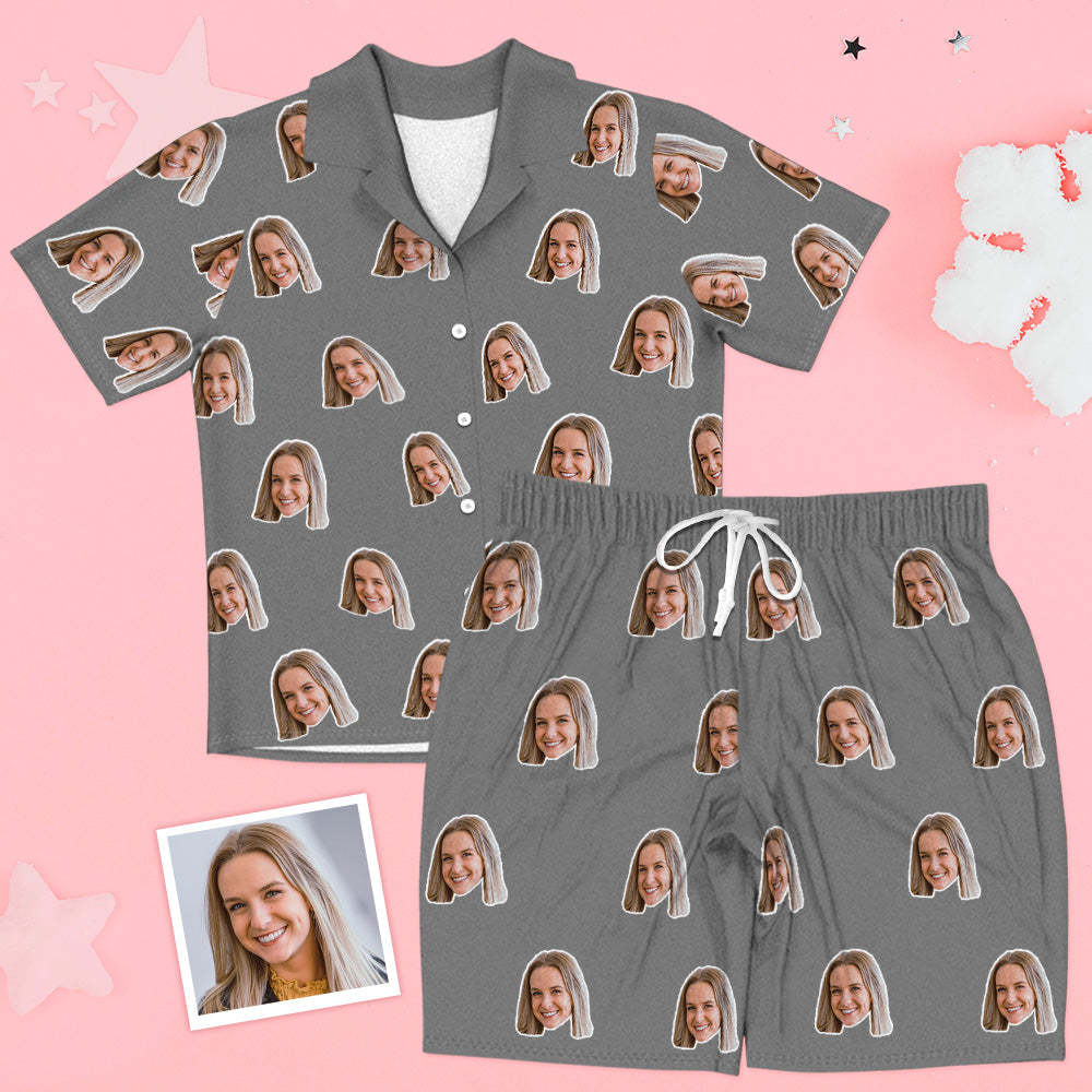 Gesicht Kurzarm Pyjamas Personalisierte Foto Pyjamas