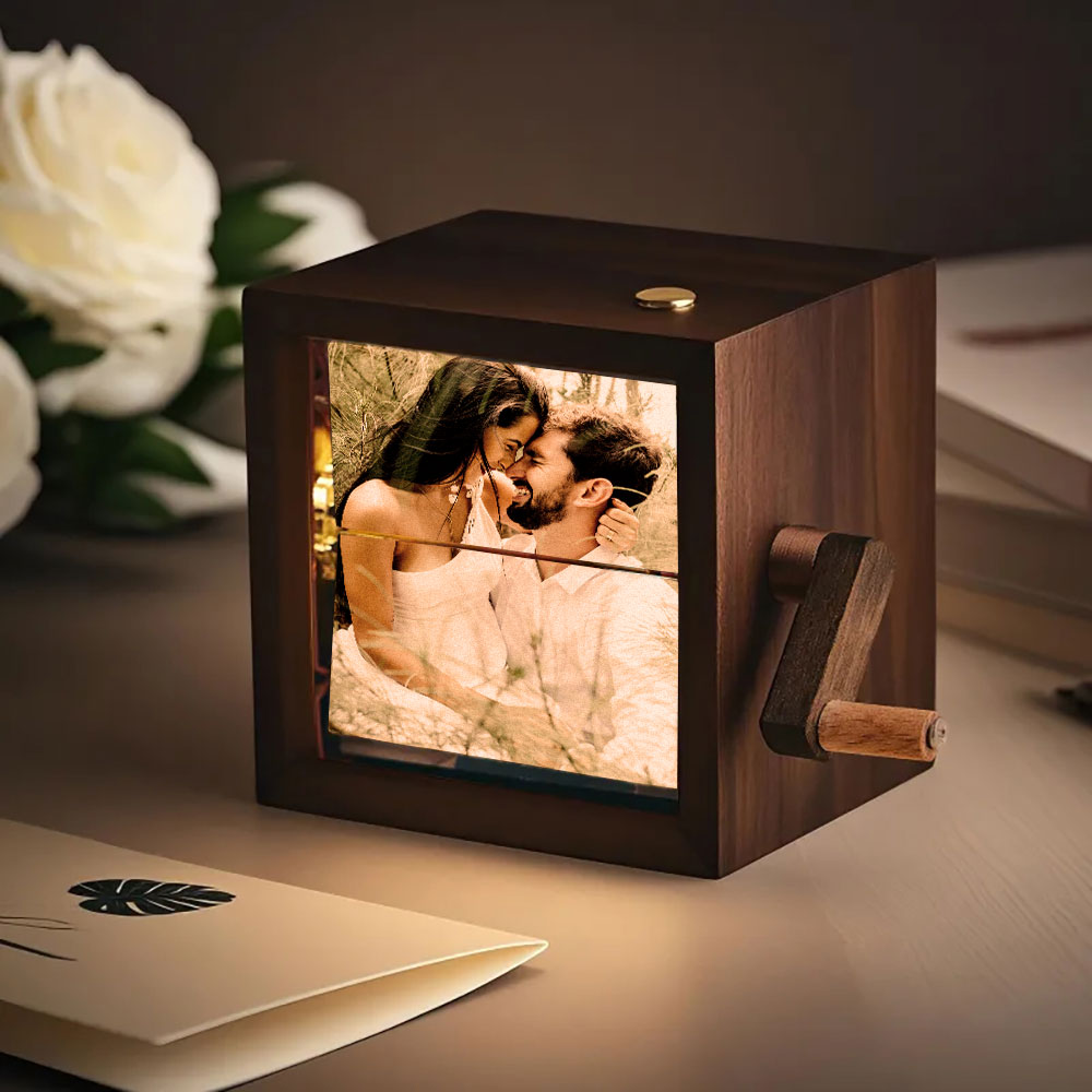 Personalisierte Musik Flipbook Lampe Mit Gravur Animationswürfel Nacht