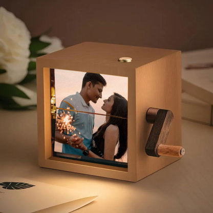 Personalisierte Musik Flipbook Lampe Mit Gravur Animationswürfel Nachtlicht Jahrestagsgeschenk