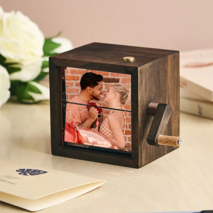 Handbetriebener Flipbook Bilderrahmen Individuelles Fotowürfel Album Perfektes Weihnachtsgeschenk