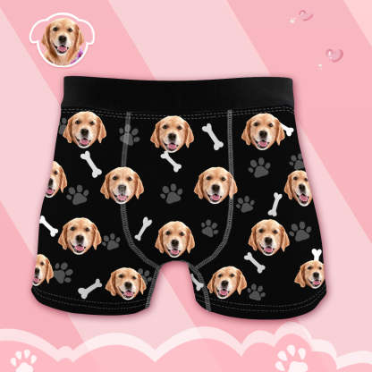 Herren Boxershorts mit Hundefoto Personalisierte Haustier Unterwäsche mit Hundegesicht