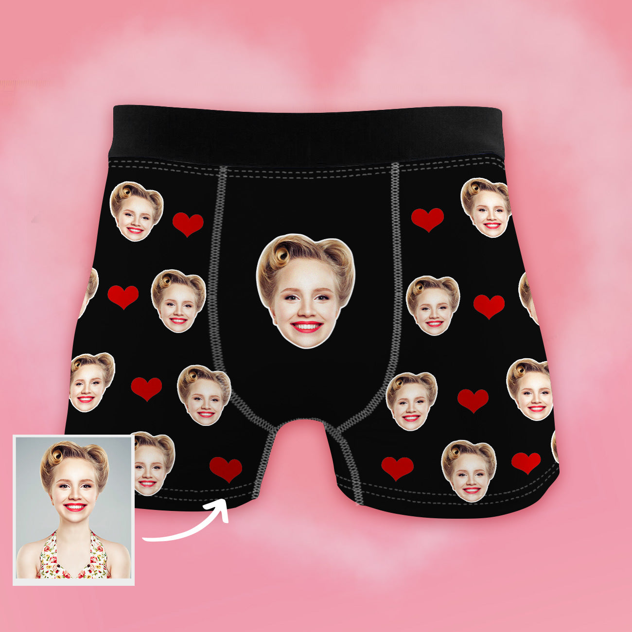 Geschenk für Freund Personalisierte Boxershorts mit Gesicht Weihnachtsgeschenk für Ehemann