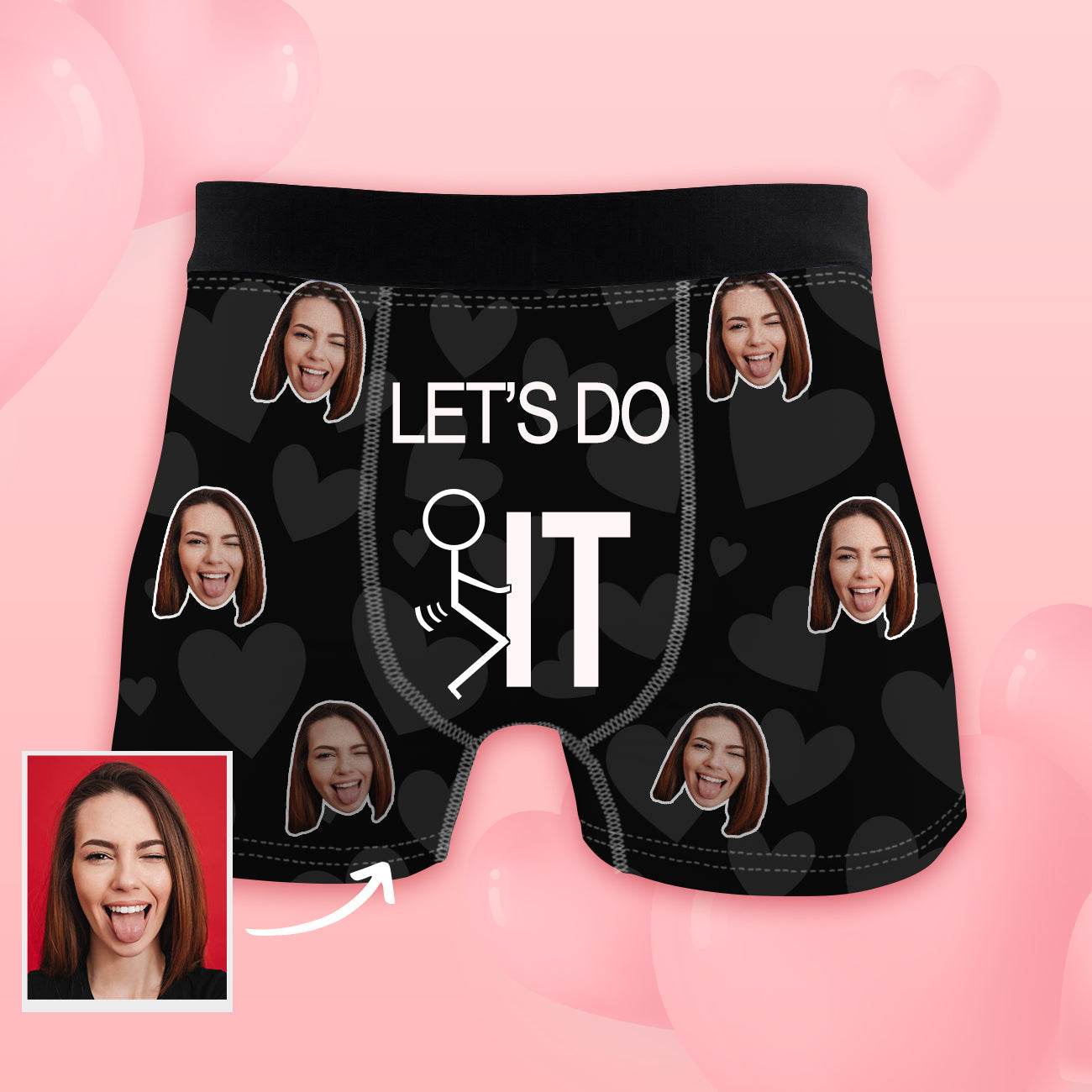 Personalisierte Boxershorts mit Gesicht Personalisierte Shorts mit Foto Paar Geschenk für Ehemann